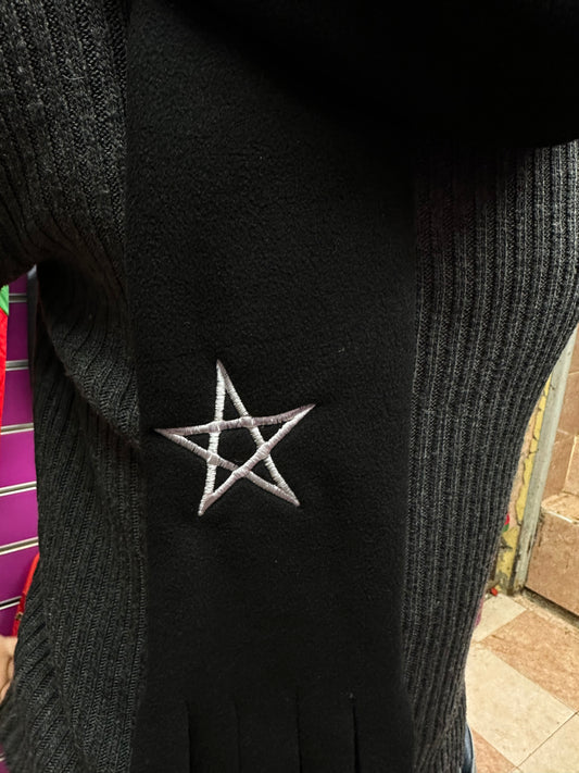 Black scarf with packaging